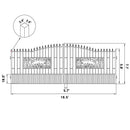 18x7 ft Steel Dual Swing Driveway Gate with Rectangular Deer Pattern