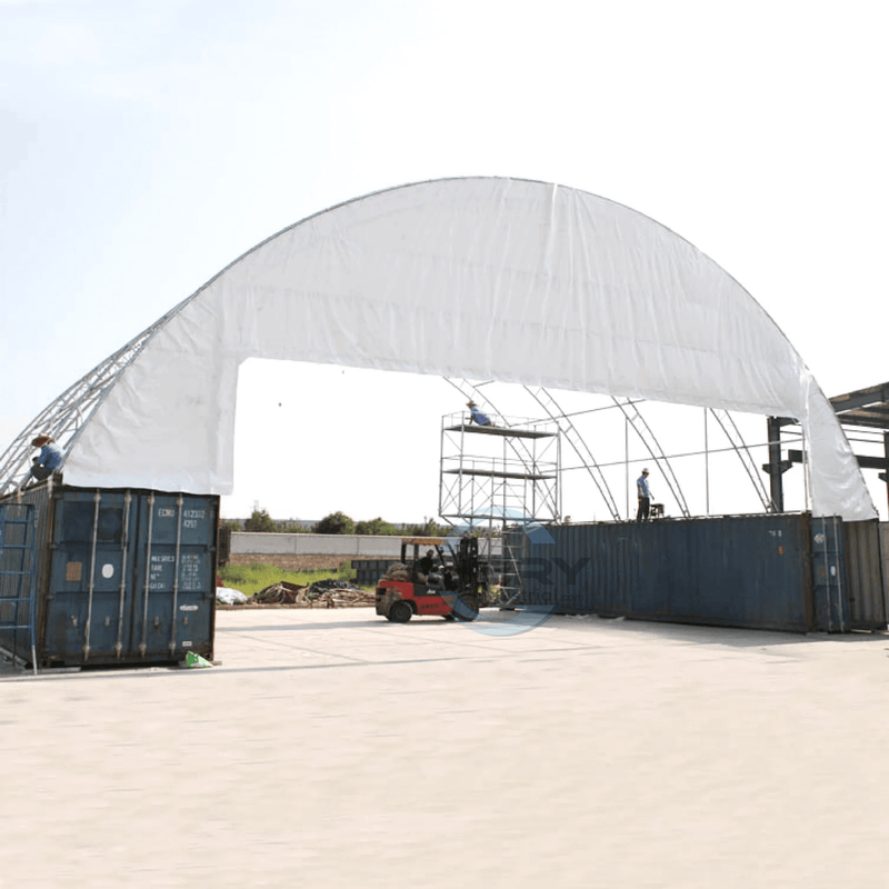 Gold Mountain 60'x40'x20' Double Truss Container Canopy Shelter