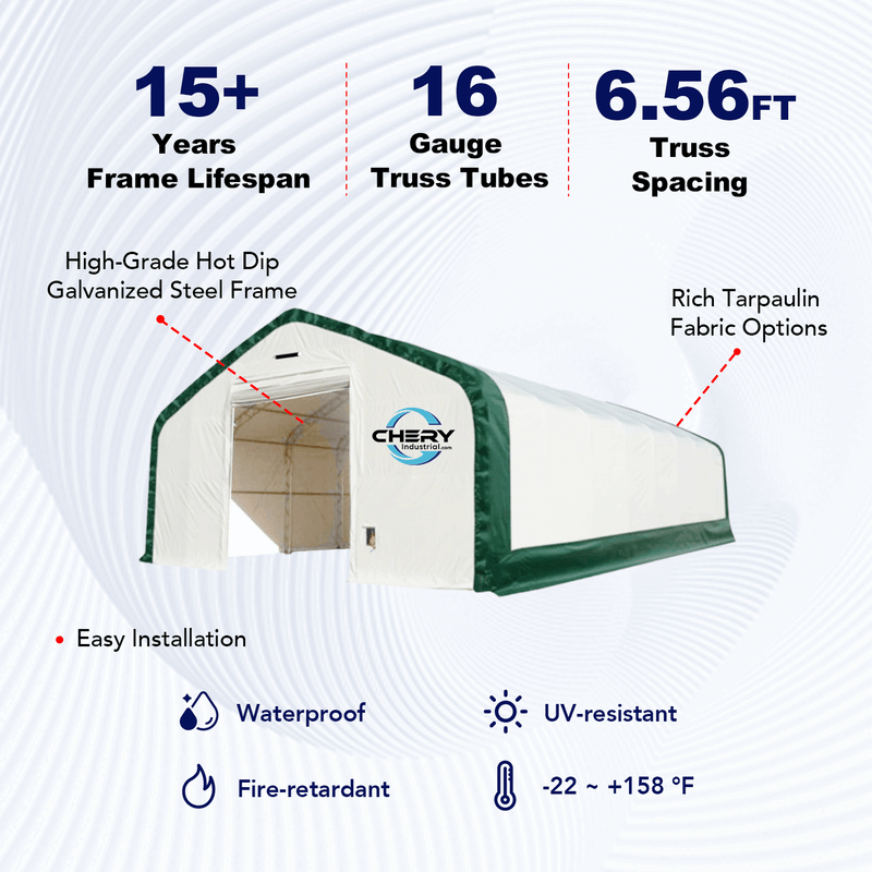 Gold Mountain Double Truss Storage Shelter W20'xL33'xH16'