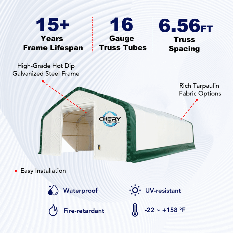 Gold Mountain Double Truss Storage Shelter W20'xL40'xH16'