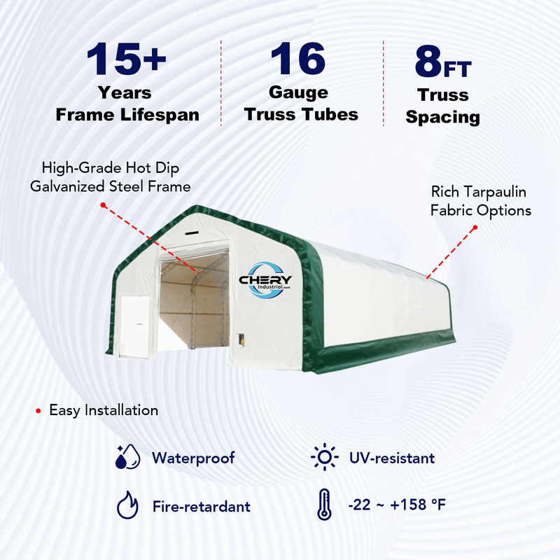 Gold Mountain Double Truss Storage Shelter W40'xL64'xH23'