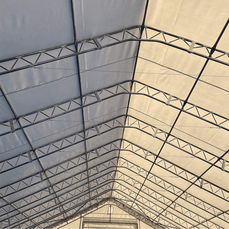 Gold Mountain Double Truss Storage Shelter W70'xL120'xH28'