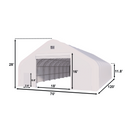Gold Mountain Double Truss Storage Shelter W70'xL120'xH28'