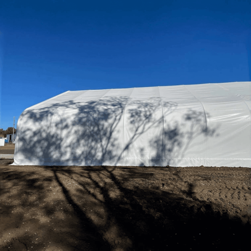 Gold Mountain Double Truss Storage Shelter W70'xL120'xH28'