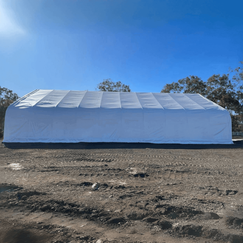 Gold Mountain Double Truss Storage Shelter W70'xL120'xH28'