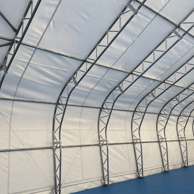 Gold Mountain Double Truss Storage Shelter W70'xL120'xH28'