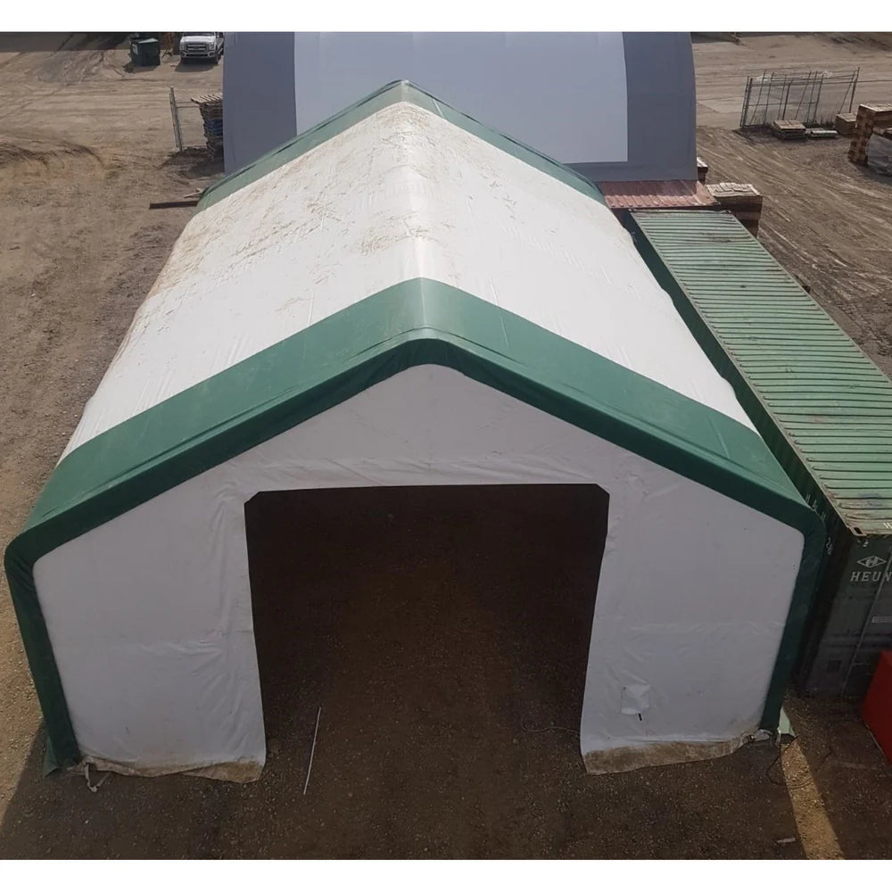 Gold Mountain Double Truss Storage Shelter W30'xL80'xH20' - SUISS308020OZ23 - Serenity Provision