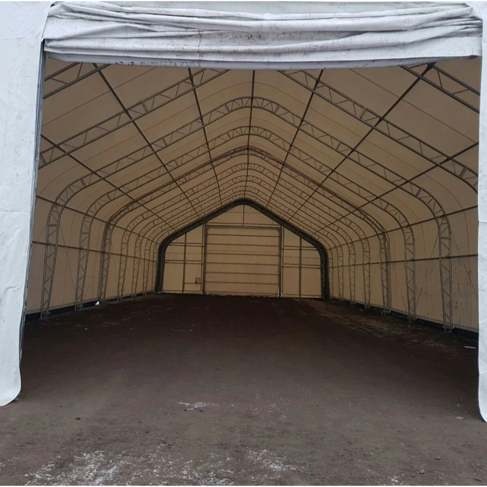 Gold Mountain Double Truss Storage Shelter W40'xL64'xH23' - SUISS406423OZ23 - Serenity Provision