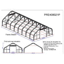 Gold Mountain Double Truss Storage Shelter W40'xL80'xH21' 10 ft Truss Spacing