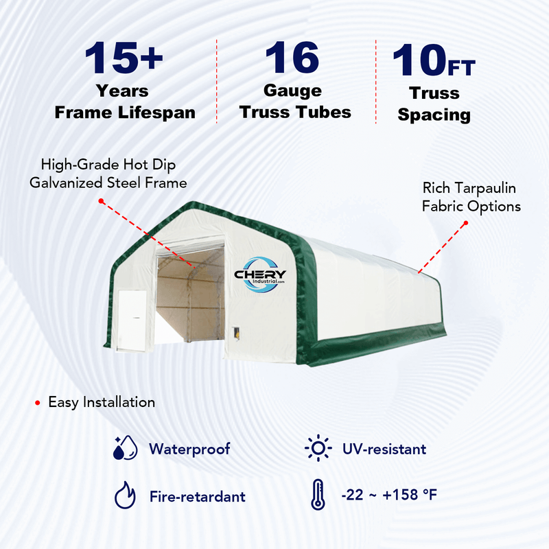 Gold Mountain Double Truss Storage Shelter W30'xL40'xH20'