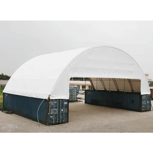 Gold Mountain Double Truss Shipping Container Canopy Shelter 60'x40'x15' - SUICS60401522 - Serenity Provision