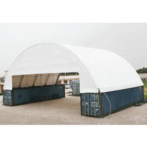 Gold Mountain Double Truss Shipping Container Canopy Shelter 60'x40'x15' - SUICS60401522 - Serenity Provision
