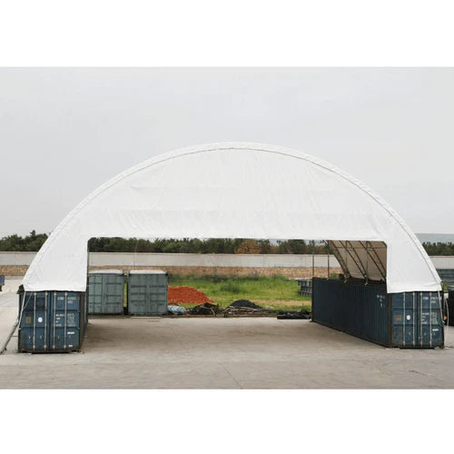 Gold Mountain Double Truss Shipping Container Canopy Shelter 60'x40'x15' - SUICS60401522 - Serenity Provision