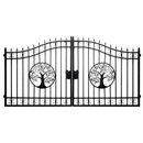 14x8 ft Steel Dual Swing Driveway Gate