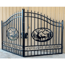 14x8 ft Steel Dual Swing Driveway Gate