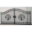 14x8 ft Steel Dual Swing Driveway Gate