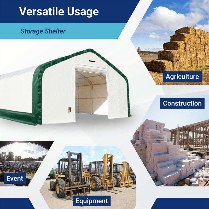 Gold Mountain Double Truss Storage Shelter W20'xL40'xH16'