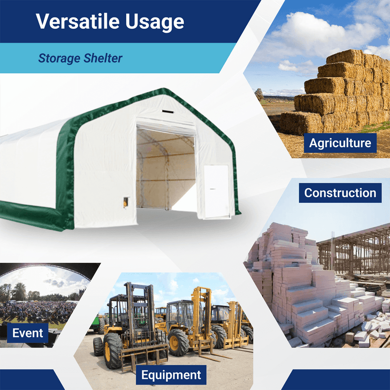 Gold Mountain Double Truss Storage Shelter W30'xL40'xH20'