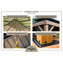 Gazebo Penguin Yosemite Gazebo Aluminum Frame Wood Finish 10'x12' 41012MR-62 - Serenity Provision