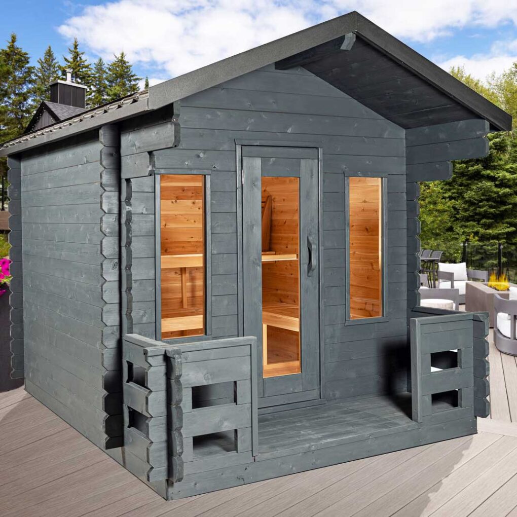 Dundalk Leisurecraft Georgian Cabin Sauna with Porch CTC88PW - Serenity Provision