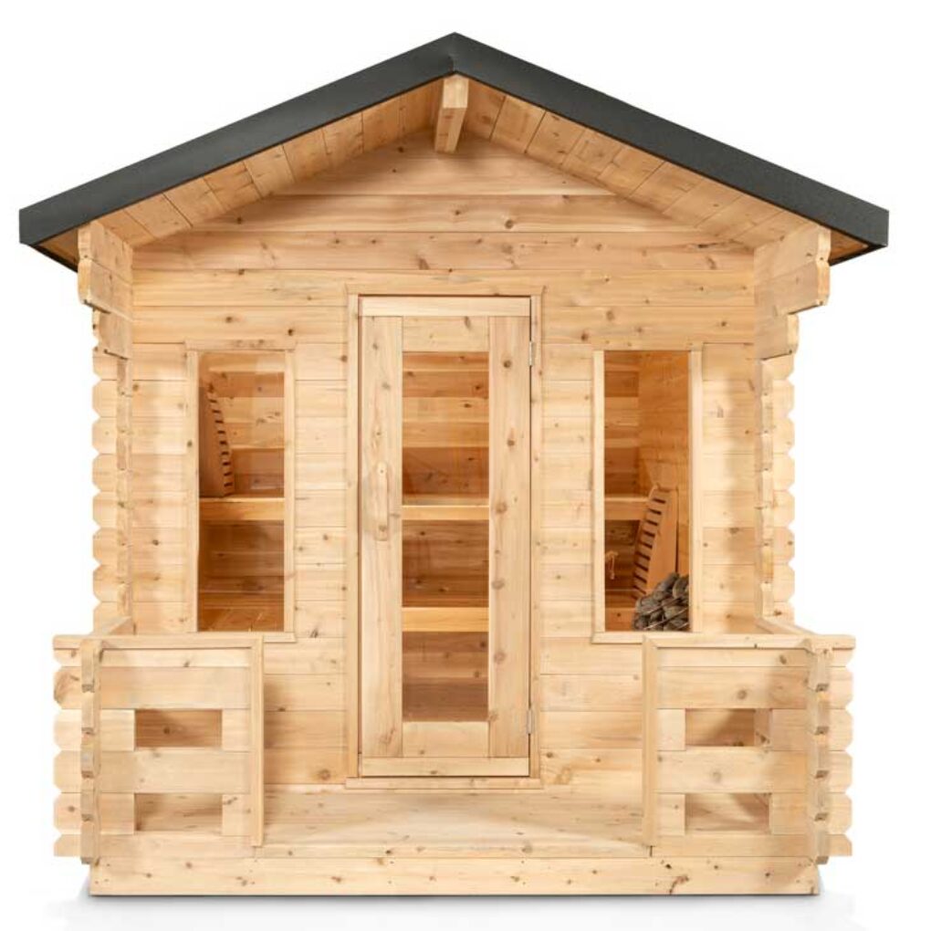 Dundalk Leisurecraft Georgian Cabin Sauna with Porch CTC88PW - Serenity Provision