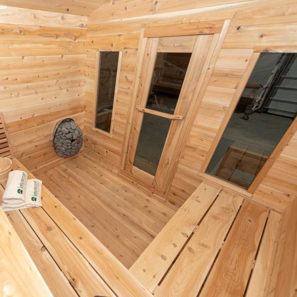 Dundalk Leisurecraft Georgian Cabin Sauna with Porch CTC88PW - Serenity Provision