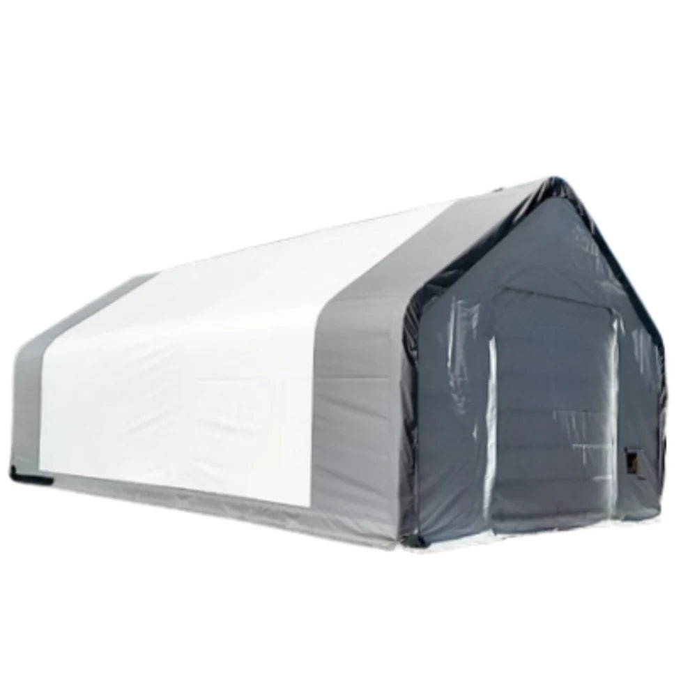 Gold Mountain Double Truss Storage Shelter W20'xL40'xH16' - SS000139 - Serenity Provision