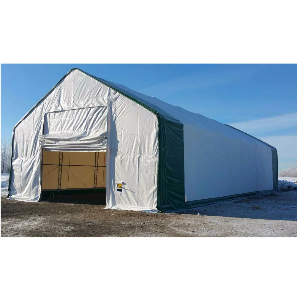 Gold Mountain Double Truss Storage Shelter W30'xL60'xH20' - SS000150 - Serenity Provision