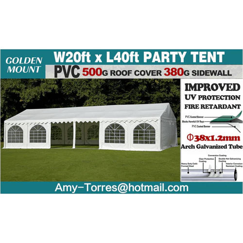 Golden Mount Party Tent 20'W x 40'L - PP000116