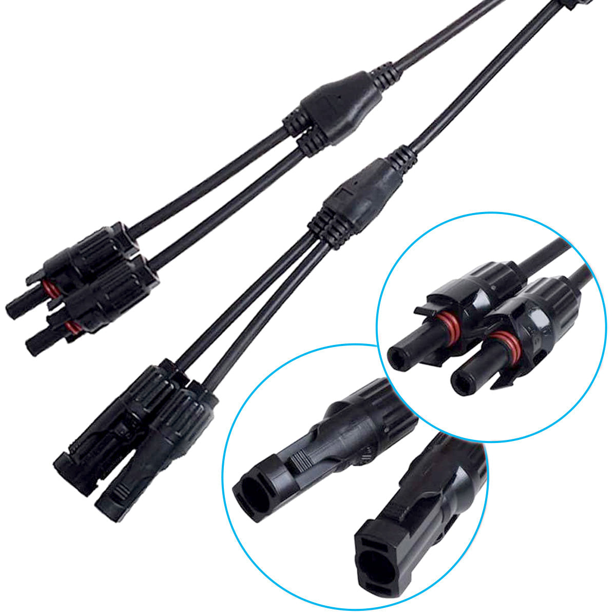 ACOPWER 1 Pair Solar Panel PV T/Y Connectors