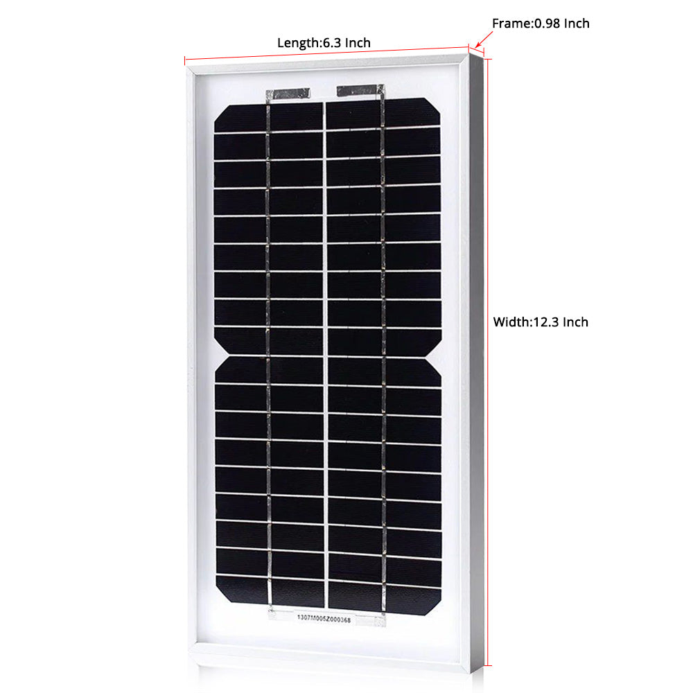 ACOPower 5 Watt Mono Solar Panel for 12V Battery Charging