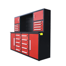 7' Garage Storage Cabinet with Workbench (18 Drawers & 4 Cabinets & Pegboard)