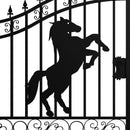 12x8 ft Dual Swing Driveway Steel Gate