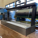 Aura Copper Arch Scupper Fountain | Long Scupper Metal Waterfall | Modern Outdoor Water Feature