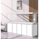 Aqua Dream 400 Gallon Tempered Glass Aquarium White Silver AD-2320-WS - Serenity Provision