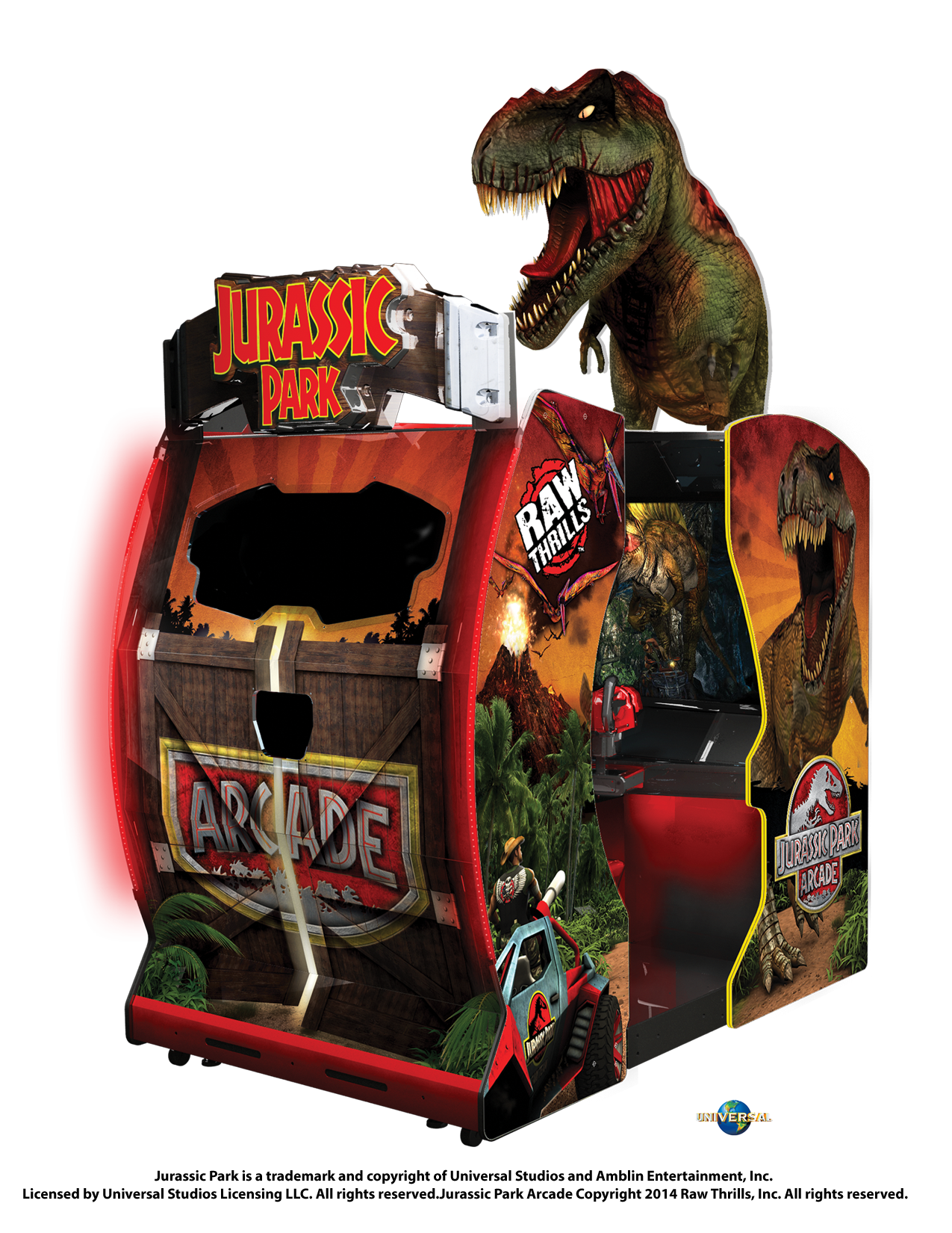 Raw Thrills Jurassic Park Arcade Game