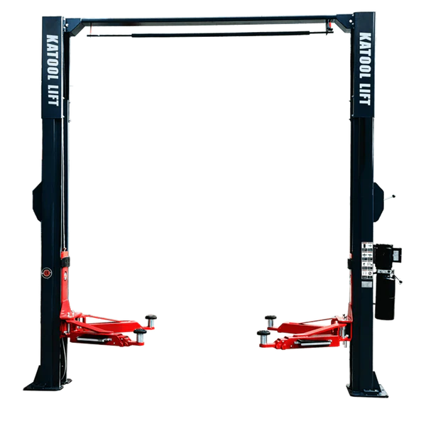 Katool KT-AS110D Two Post Asymmetrical Vehicle Lift 11,000lbs Single Point Lock Release - AS110D