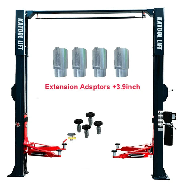 Katool KT-AS110D Two Post Asymmetrical Vehicle Lift 11,000lbs Single Point Lock Release - AS110D