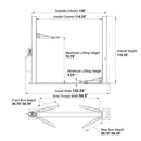 KT-H105 10,000 lbs Floorplate 2 Post Car Lift, Symmetric - Serenity Provision