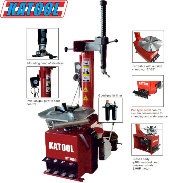 Katool KT-T800 Tire changer Motor 2.0HP home garage equipments - KT-T800