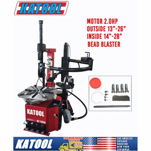 Katool KT-T850 Tilt-Arm Wheel Clamp Tire Changer Machine - KT-T850