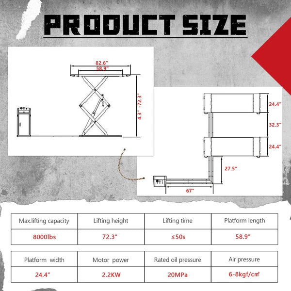 Katool AK-X95 Full Rise Scissor Lift - KT-X95