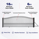 18x6 ft Steel Sliding Driveway Gate