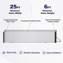 25x6 ft Steel Sliding Driveway Gate - MADRID Style