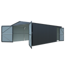Chery Industrial 13 x 20 ft Plus Upgraded Metal Garage Shed with Double Front Doors, Side Entry Door