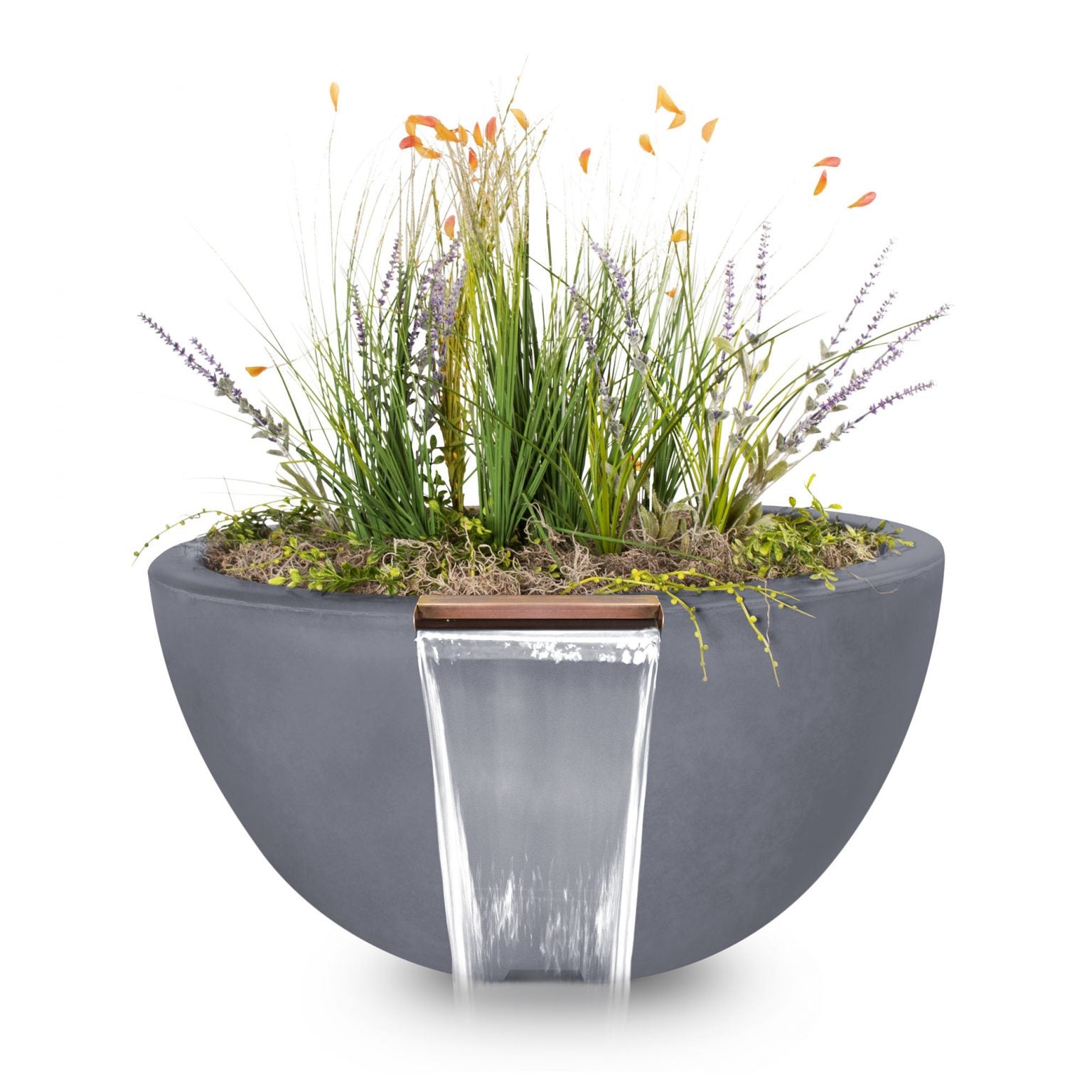 The Outdoor Plus Luna Planter & Water Bowl GFRC Concrete OPT-LUNPWXX - Serenity Provision