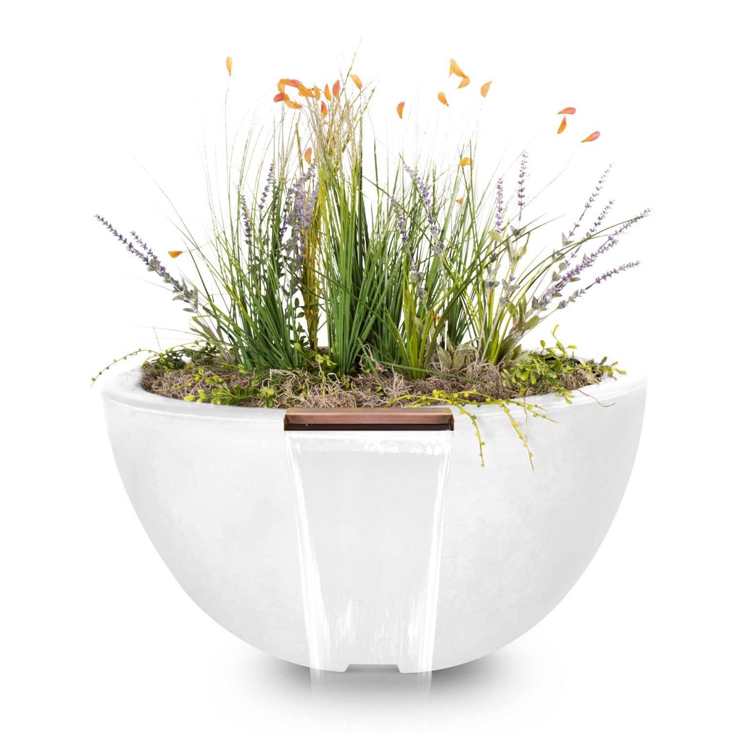 The Outdoor Plus Luna Planter & Water Bowl GFRC Concrete OPT-LUNPWXX - Serenity Provision