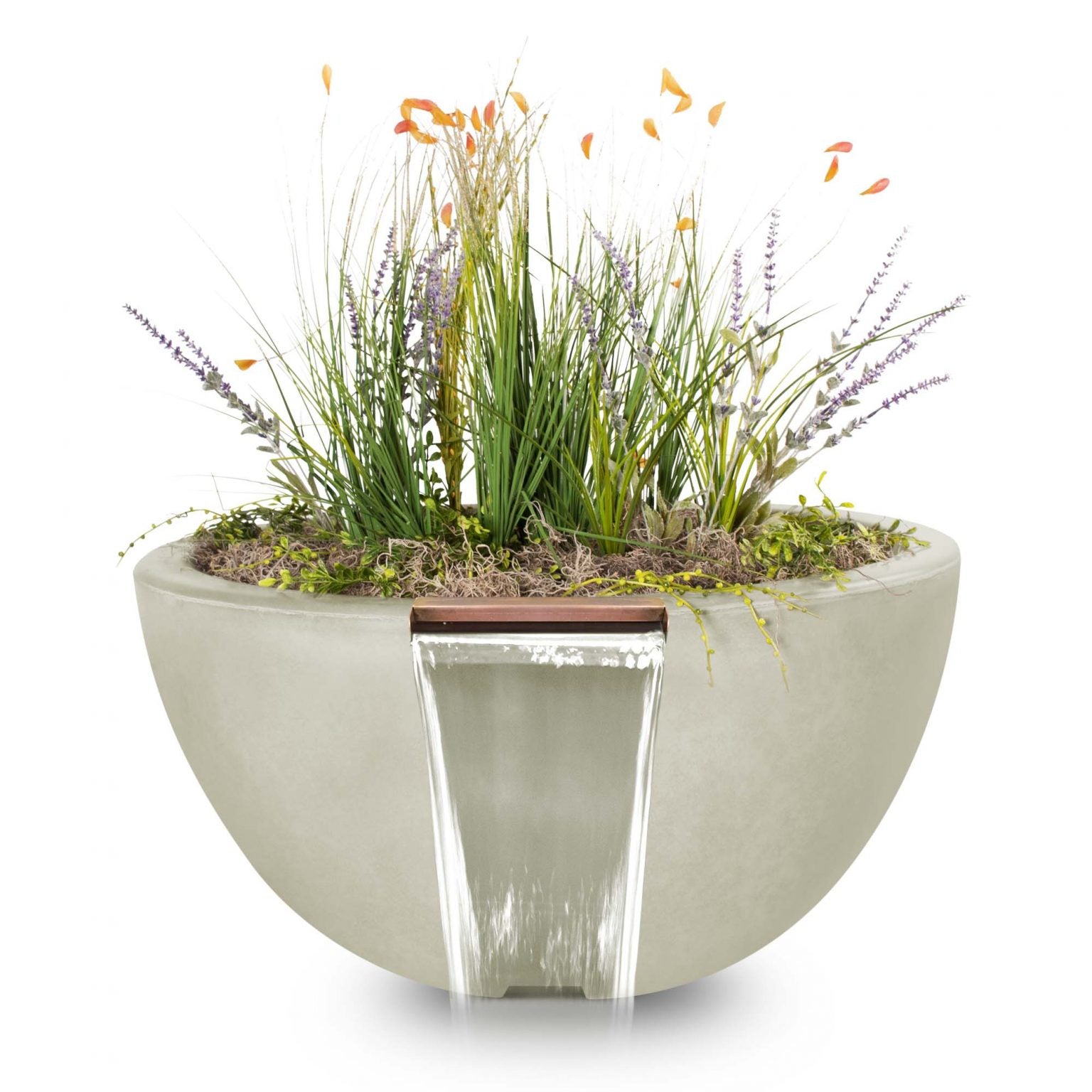 The Outdoor Plus Luna Planter & Water Bowl GFRC Concrete OPT-LUNPWXX - Serenity Provision