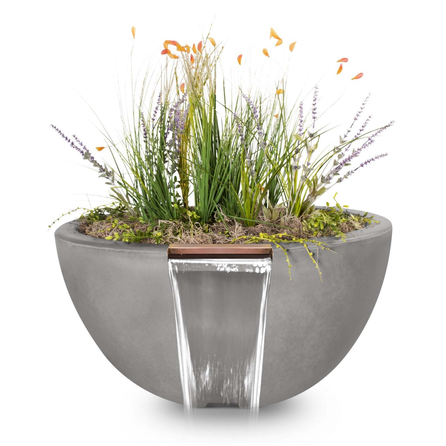 The Outdoor Plus Luna Planter & Water Bowl GFRC Concrete OPT-LUNPWXX - Serenity Provision