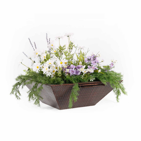 The Outdoor Plus Maya Planter & Water Bowl Hammered Copper OPT-XXSCPW - Serenity Provision